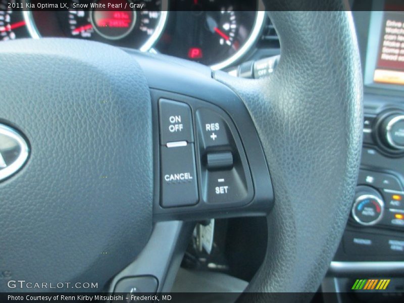 Snow White Pearl / Gray 2011 Kia Optima LX