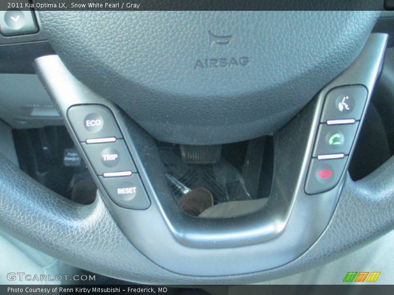 Snow White Pearl / Gray 2011 Kia Optima LX