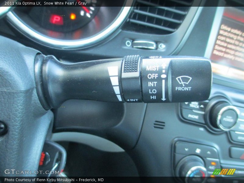 Snow White Pearl / Gray 2011 Kia Optima LX