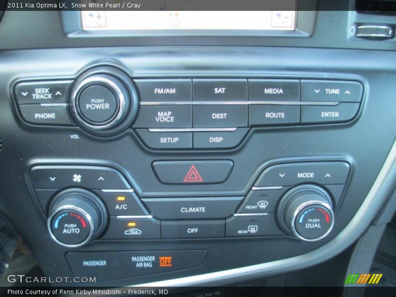 Snow White Pearl / Gray 2011 Kia Optima LX