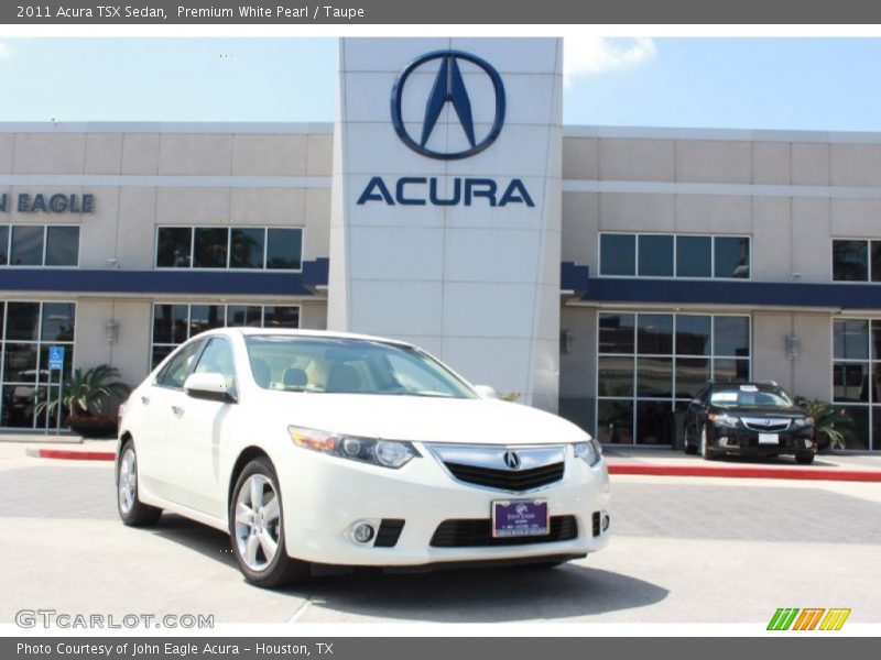 Premium White Pearl / Taupe 2011 Acura TSX Sedan
