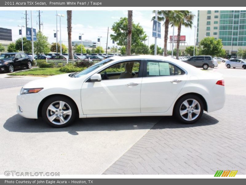 Premium White Pearl / Taupe 2011 Acura TSX Sedan