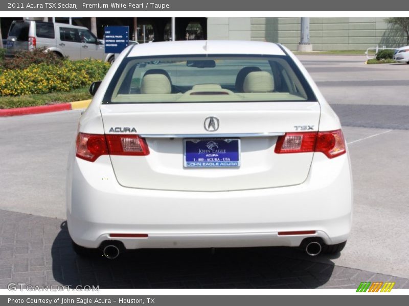 Premium White Pearl / Taupe 2011 Acura TSX Sedan