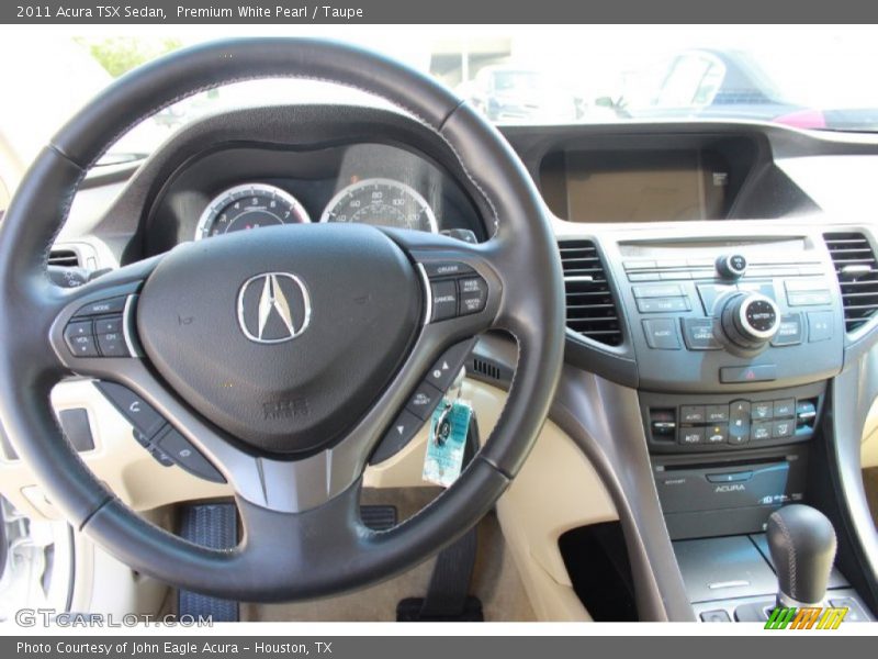 Premium White Pearl / Taupe 2011 Acura TSX Sedan