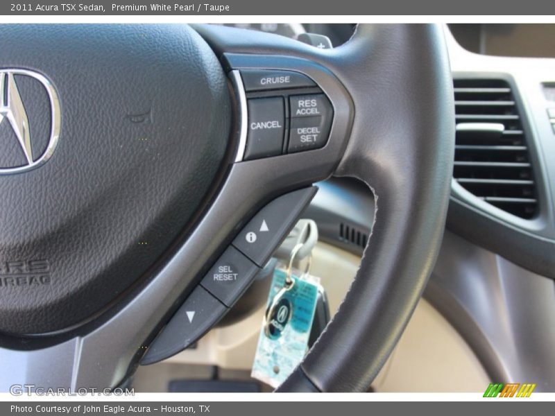 Premium White Pearl / Taupe 2011 Acura TSX Sedan