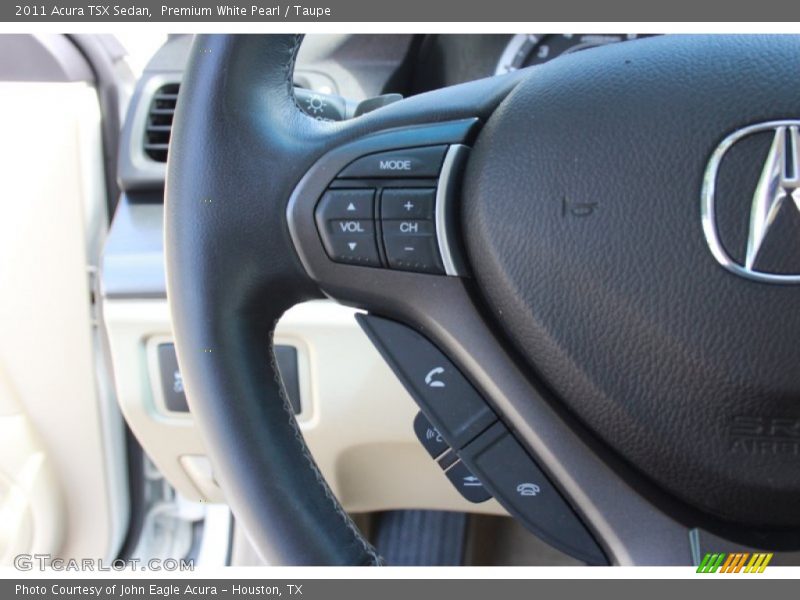 Premium White Pearl / Taupe 2011 Acura TSX Sedan