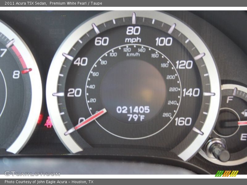 Premium White Pearl / Taupe 2011 Acura TSX Sedan