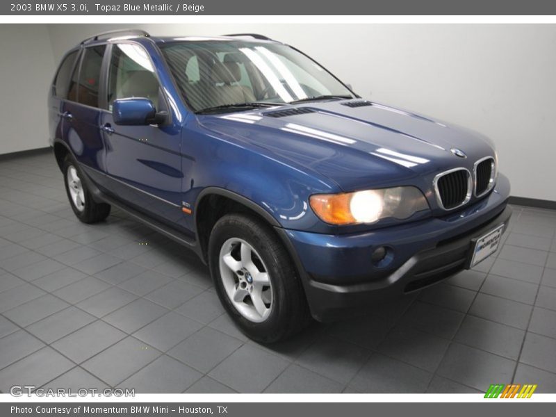 Topaz Blue Metallic / Beige 2003 BMW X5 3.0i
