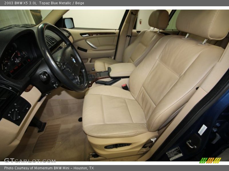 Topaz Blue Metallic / Beige 2003 BMW X5 3.0i