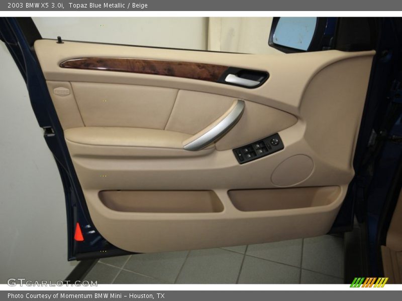 Topaz Blue Metallic / Beige 2003 BMW X5 3.0i
