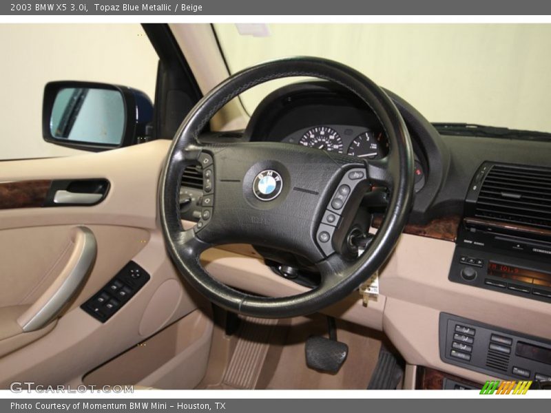 Topaz Blue Metallic / Beige 2003 BMW X5 3.0i