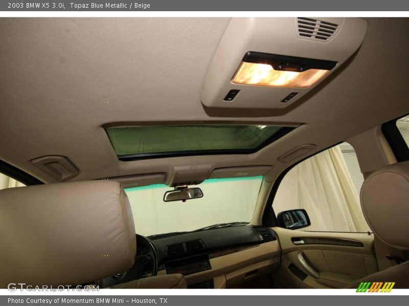 Topaz Blue Metallic / Beige 2003 BMW X5 3.0i