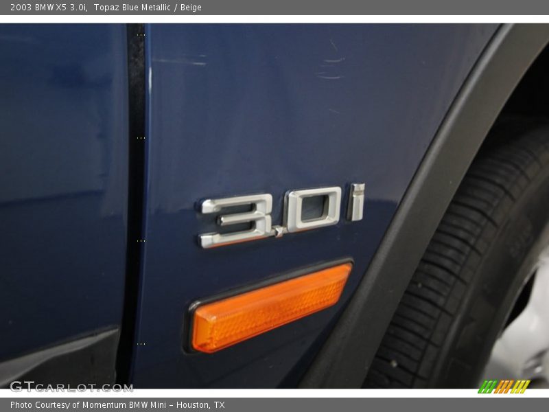 Topaz Blue Metallic / Beige 2003 BMW X5 3.0i