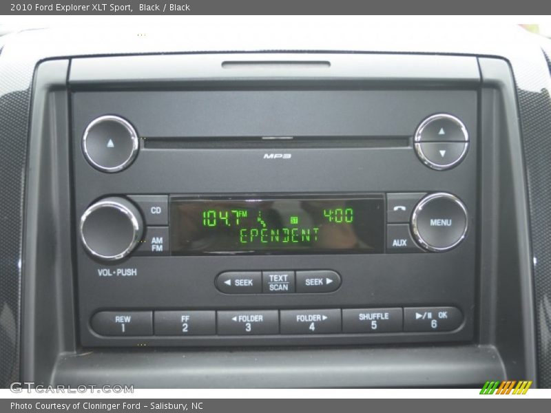 Audio System of 2010 Explorer XLT Sport