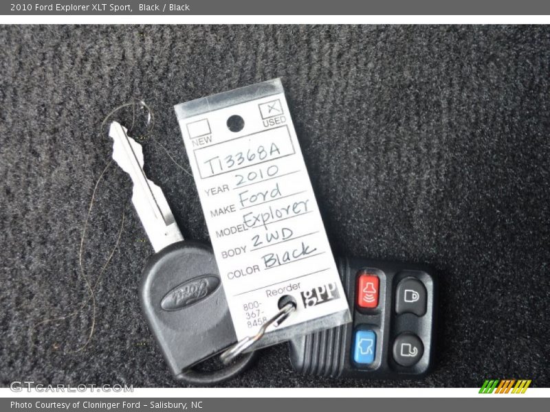 Black / Black 2010 Ford Explorer XLT Sport