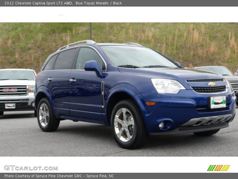 Blue Topaz Metallic / Black 2012 Chevrolet Captiva Sport LTZ AWD