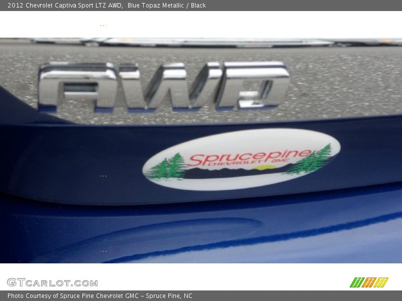 Blue Topaz Metallic / Black 2012 Chevrolet Captiva Sport LTZ AWD