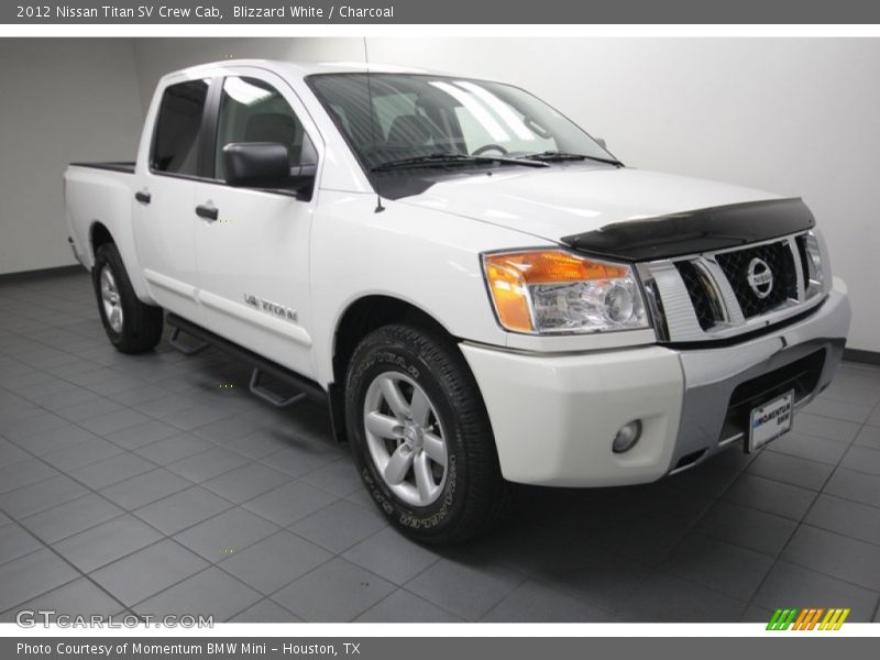 Blizzard White / Charcoal 2012 Nissan Titan SV Crew Cab