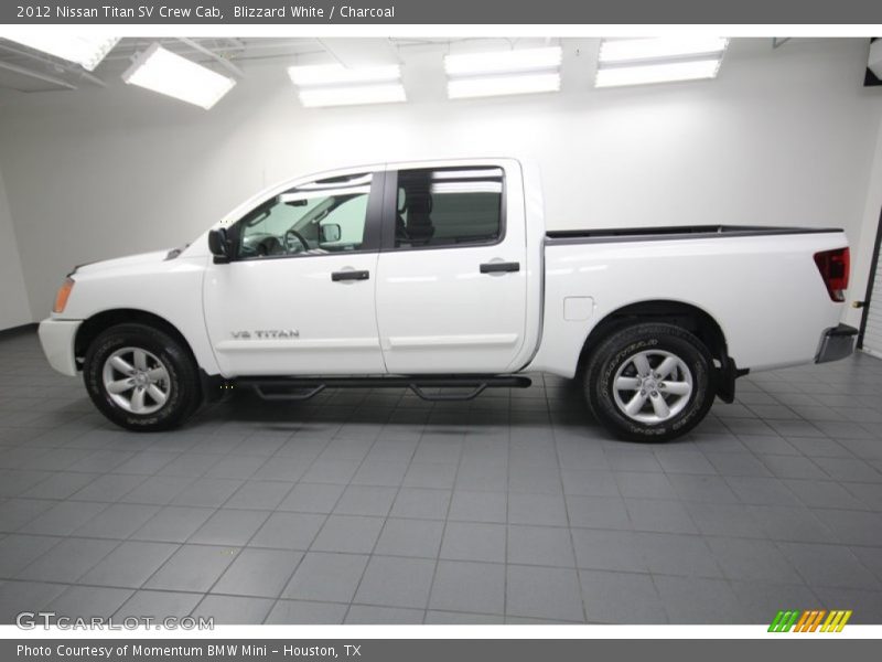 Blizzard White / Charcoal 2012 Nissan Titan SV Crew Cab