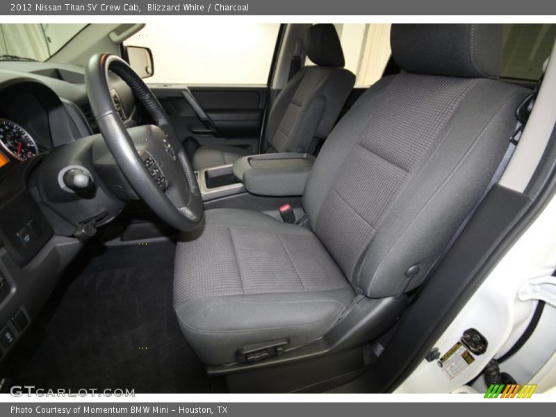 Blizzard White / Charcoal 2012 Nissan Titan SV Crew Cab