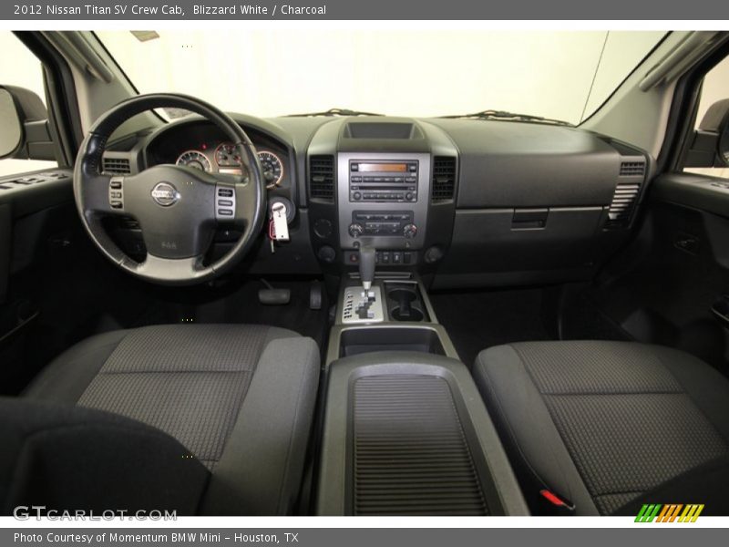 Blizzard White / Charcoal 2012 Nissan Titan SV Crew Cab