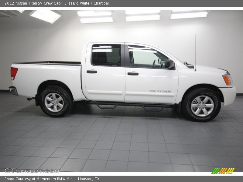 Blizzard White / Charcoal 2012 Nissan Titan SV Crew Cab