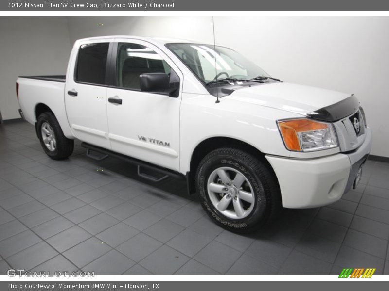 Blizzard White / Charcoal 2012 Nissan Titan SV Crew Cab