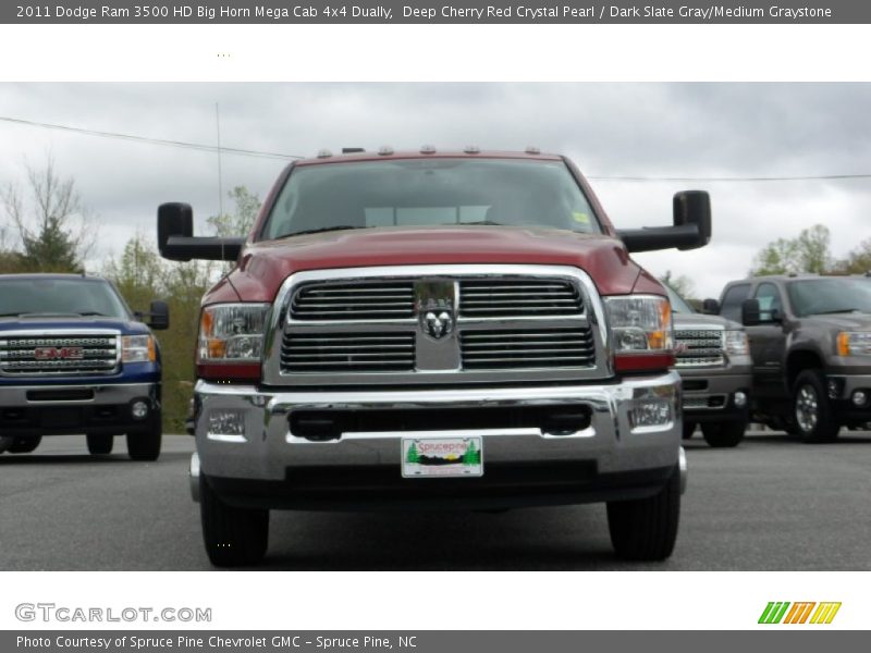 Deep Cherry Red Crystal Pearl / Dark Slate Gray/Medium Graystone 2011 Dodge Ram 3500 HD Big Horn Mega Cab 4x4 Dually