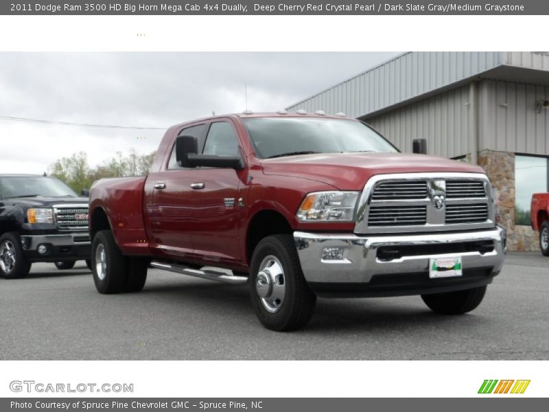 Deep Cherry Red Crystal Pearl / Dark Slate Gray/Medium Graystone 2011 Dodge Ram 3500 HD Big Horn Mega Cab 4x4 Dually