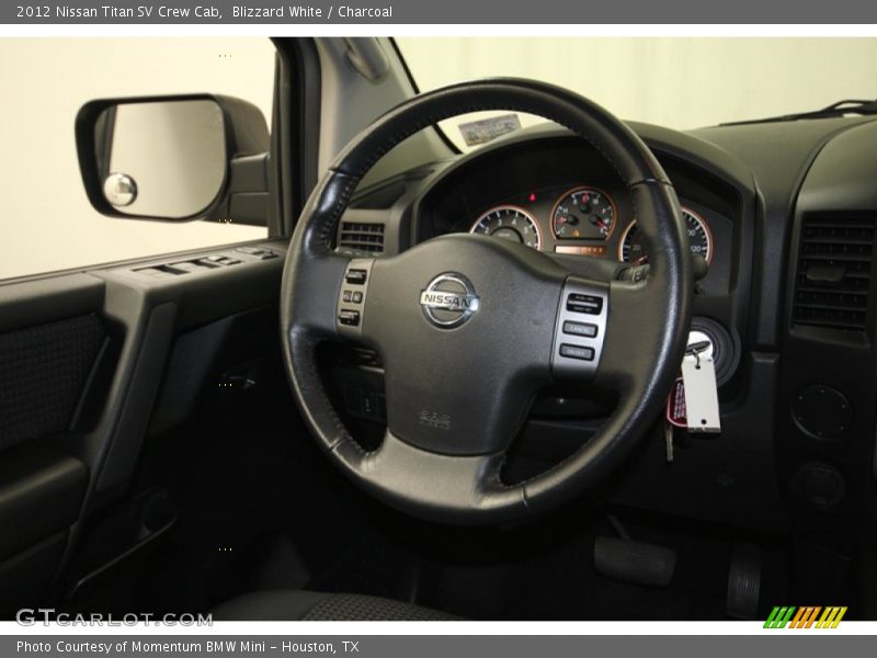 Blizzard White / Charcoal 2012 Nissan Titan SV Crew Cab