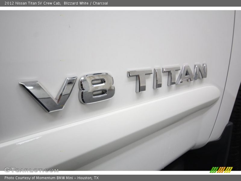 Blizzard White / Charcoal 2012 Nissan Titan SV Crew Cab