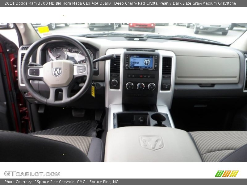 Deep Cherry Red Crystal Pearl / Dark Slate Gray/Medium Graystone 2011 Dodge Ram 3500 HD Big Horn Mega Cab 4x4 Dually