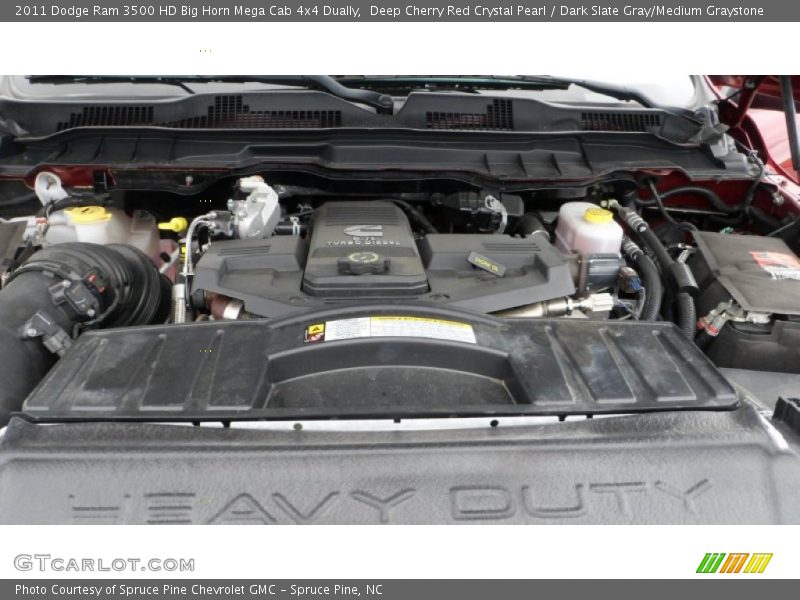  2011 Ram 3500 HD Big Horn Mega Cab 4x4 Dually Engine - 6.7 Liter OHV 24-Valve Cummins Turbo-Diesel Inline 6 Cylinder