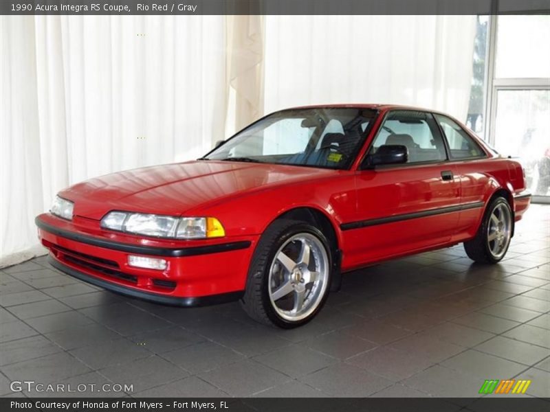 Rio Red / Gray 1990 Acura Integra RS Coupe