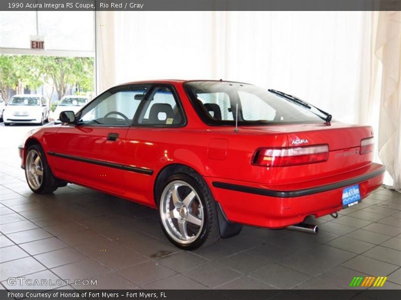 Rio Red / Gray 1990 Acura Integra RS Coupe