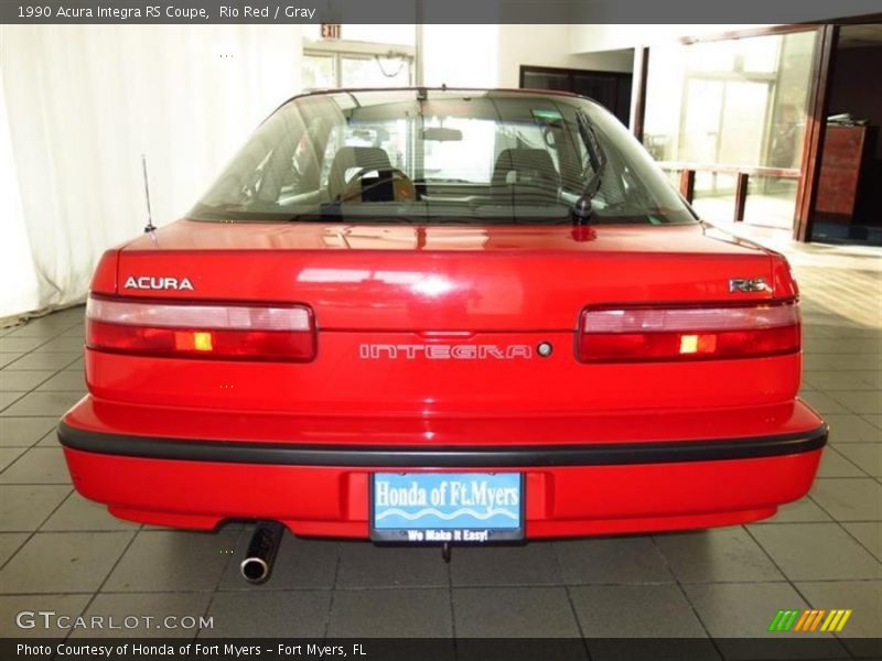 Rio Red / Gray 1990 Acura Integra RS Coupe