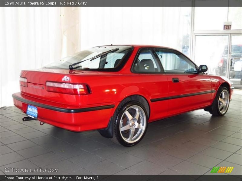 Rio Red / Gray 1990 Acura Integra RS Coupe