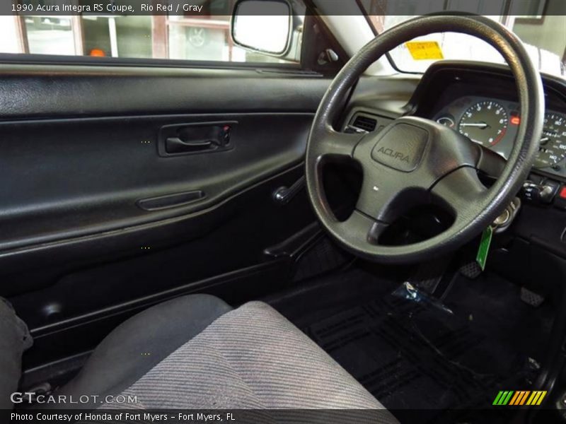 Rio Red / Gray 1990 Acura Integra RS Coupe