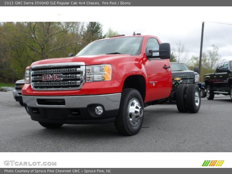 Fire Red / Ebony 2013 GMC Sierra 3500HD SLE Regular Cab 4x4 Chassis