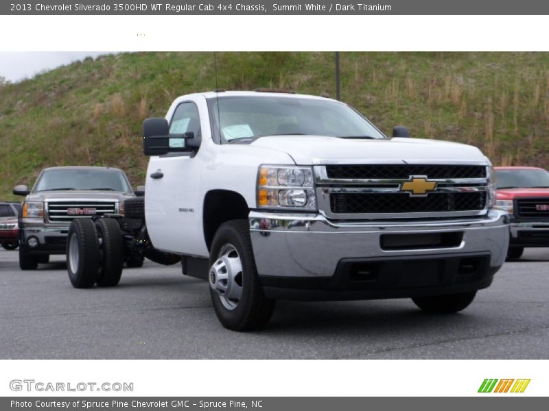 Summit White / Dark Titanium 2013 Chevrolet Silverado 3500HD WT Regular Cab 4x4 Chassis
