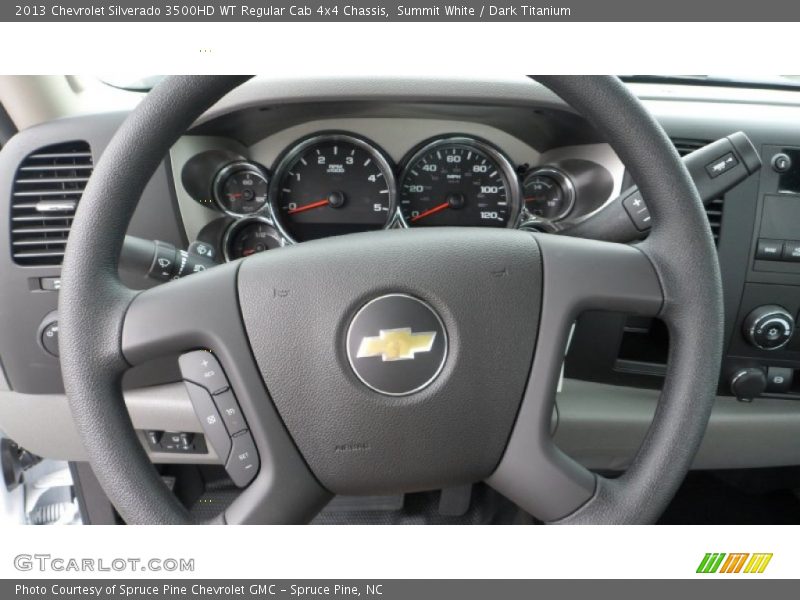 Summit White / Dark Titanium 2013 Chevrolet Silverado 3500HD WT Regular Cab 4x4 Chassis