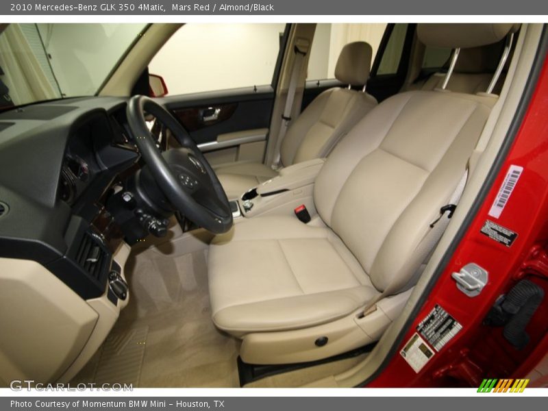 Front Seat of 2010 GLK 350 4Matic