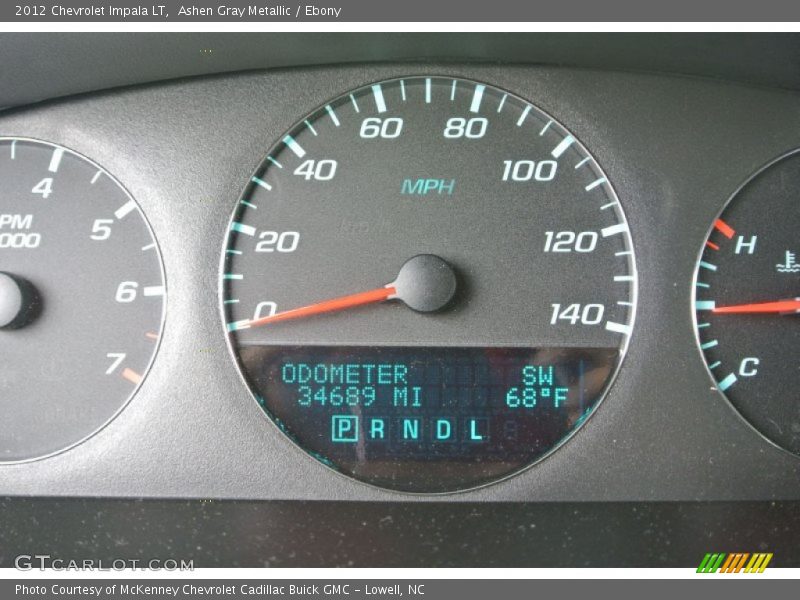 Ashen Gray Metallic / Ebony 2012 Chevrolet Impala LT