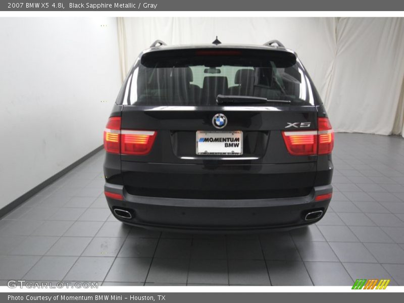 Black Sapphire Metallic / Gray 2007 BMW X5 4.8i