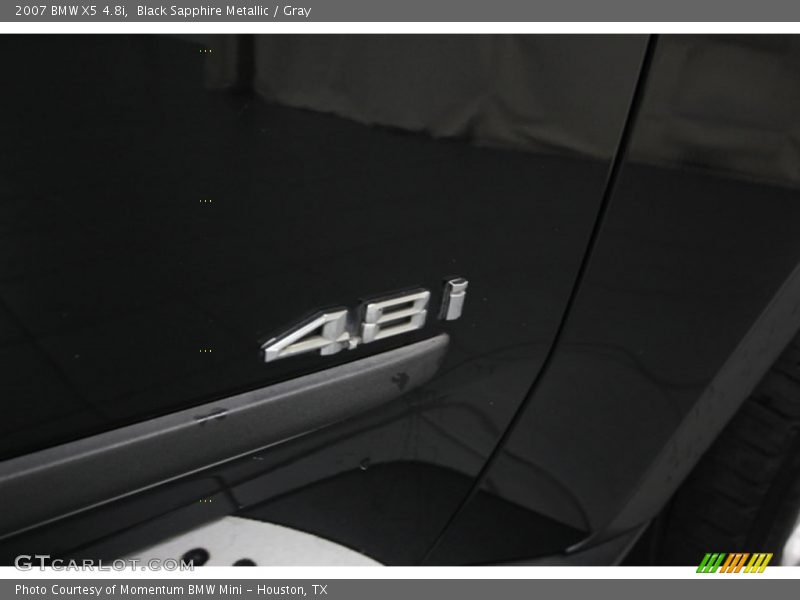 Black Sapphire Metallic / Gray 2007 BMW X5 4.8i