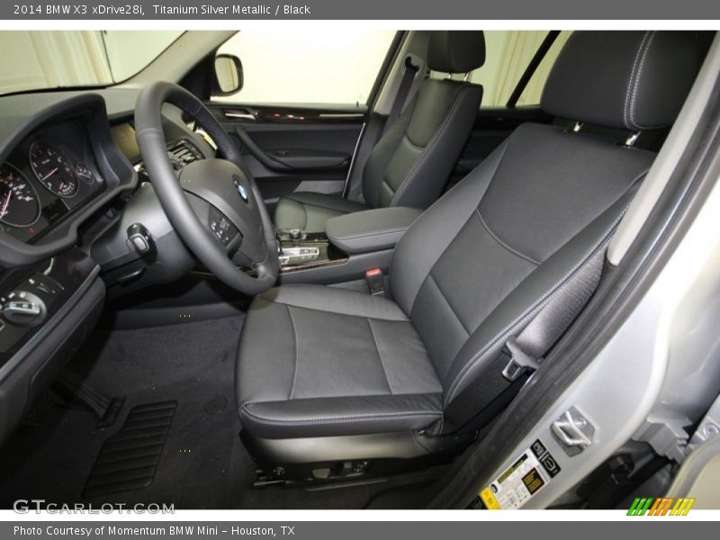 Titanium Silver Metallic / Black 2014 BMW X3 xDrive28i