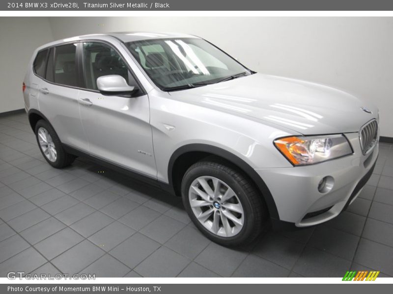 Titanium Silver Metallic / Black 2014 BMW X3 xDrive28i