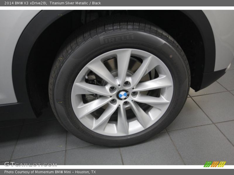 Titanium Silver Metallic / Black 2014 BMW X3 xDrive28i