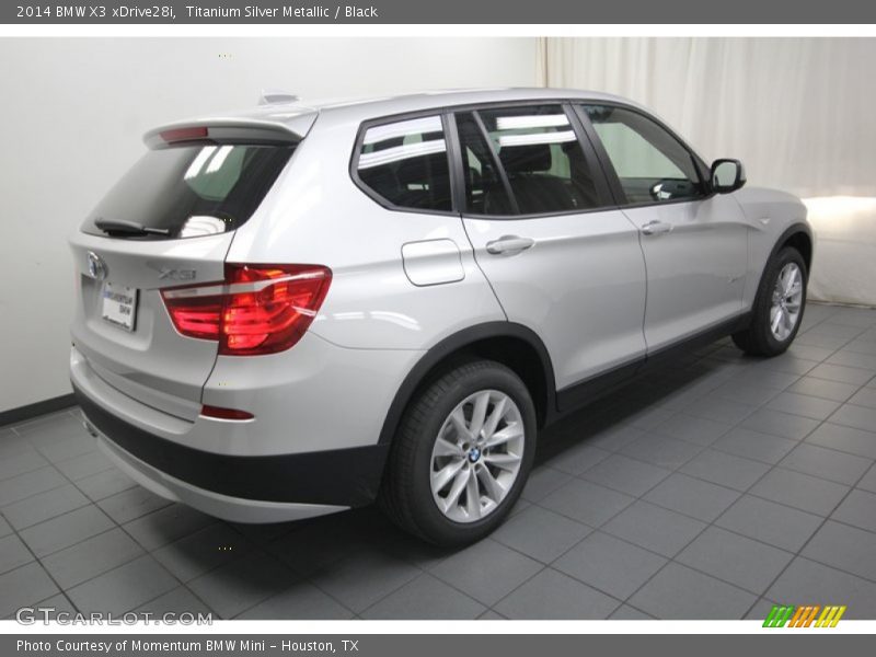 Titanium Silver Metallic / Black 2014 BMW X3 xDrive28i