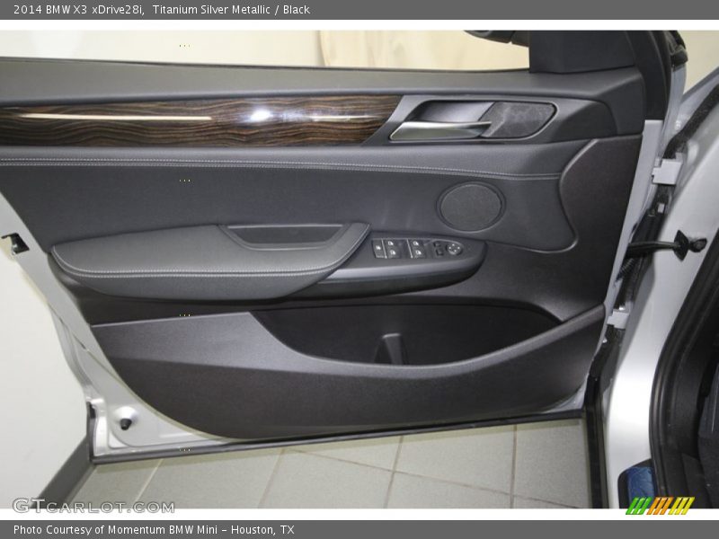 Titanium Silver Metallic / Black 2014 BMW X3 xDrive28i
